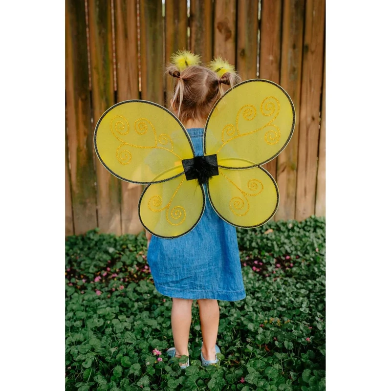 Bumblebee Wings and Headband Costume Kit for Kids, Bee Costume Accessory Kit