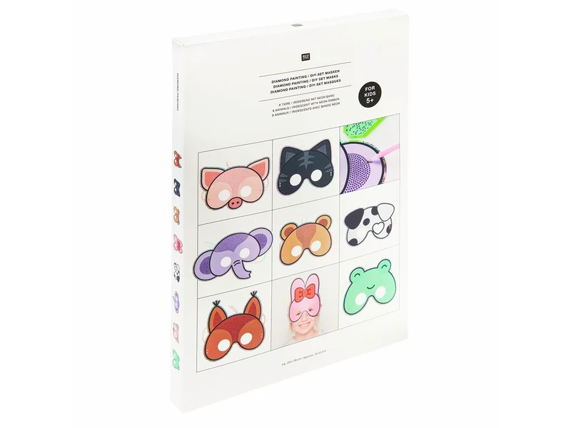 Diamond Painting 8 Masques animaux - Rico Design