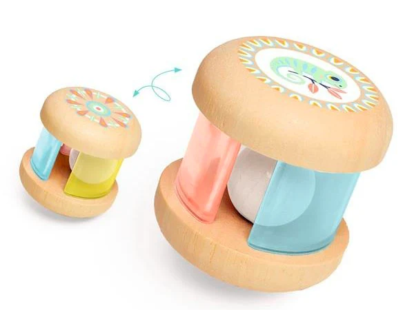 Hochet en bois fascinant Baby Mix - Djeco