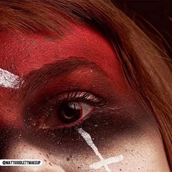 PRIMAL® Hellraiser I - Black and Red Coloured Contact Lenses, 3 months usage
