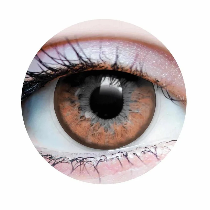 PRIMAL® Twilight Hazel - Brown Coloured Contact Lenses, 3 Months Usage