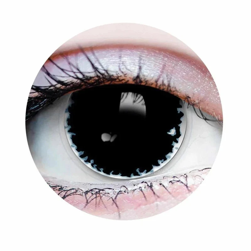 PRIMAL® Chaos - Black Coloured Contact Lenses, 3 months usage