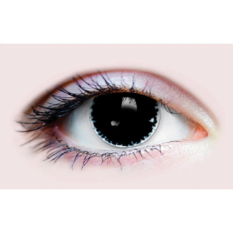 PRIMAL® Chaos - Black Coloured Contact Lenses, 3 months usage