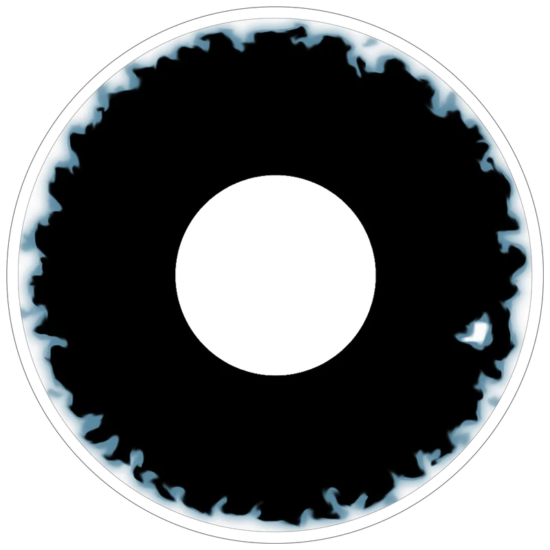 PRIMAL® Chaos - Black Coloured Contact Lenses, 3 months usage