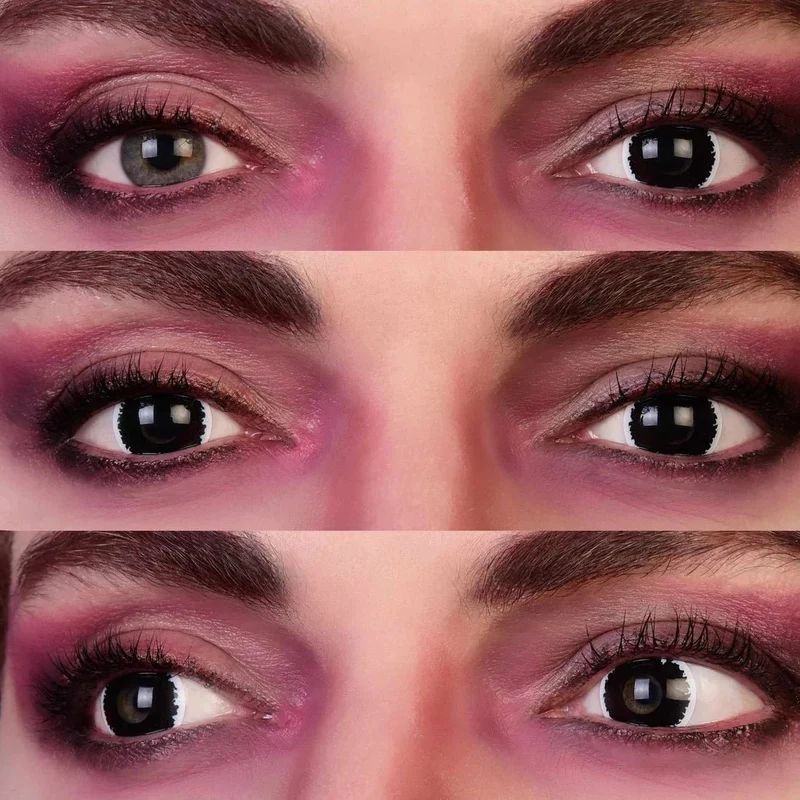 PRIMAL® Chaos - Black Coloured Contact Lenses, 3 months usage