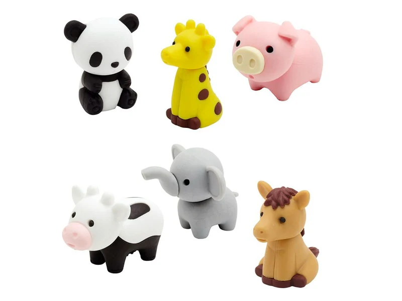 Gomme individuelle - Animaux de la ferme 2 - Made in Japan (modèle aléatoire)