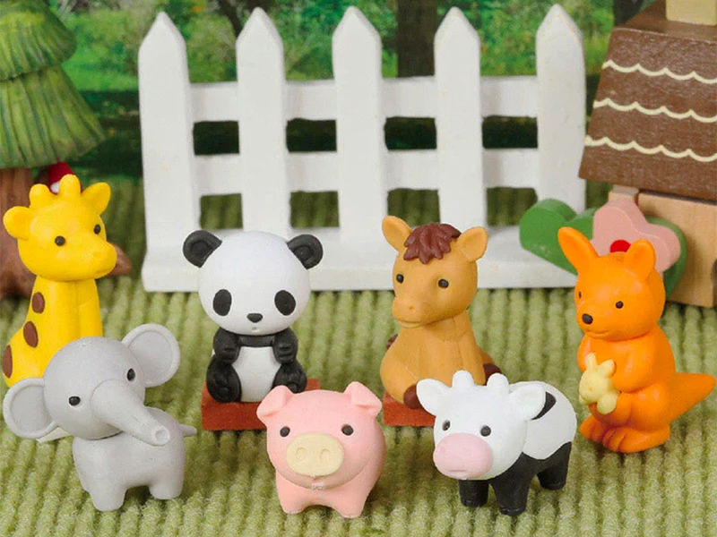 Gomme individuelle - Animaux de la ferme 2 - Made in Japan (modèle aléatoire)