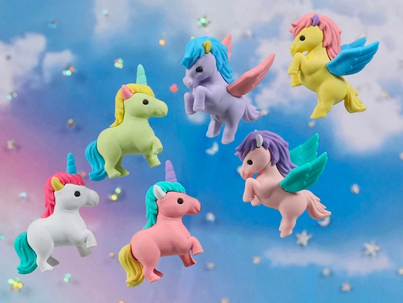 Gomme individuelle - Licorne & Pegase - Made in Japan (modèle aléatoire)