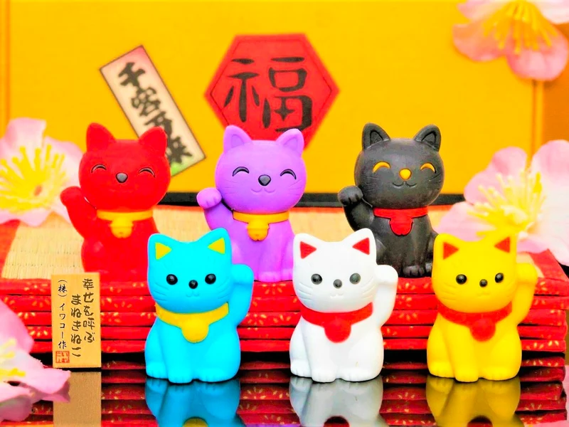 Gomme individuelle Chat Chance - Made in Japan (coloris aléatoire)