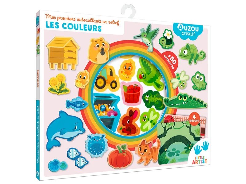 Mes premiers autocollants en relief - Les couleurs - Auzou