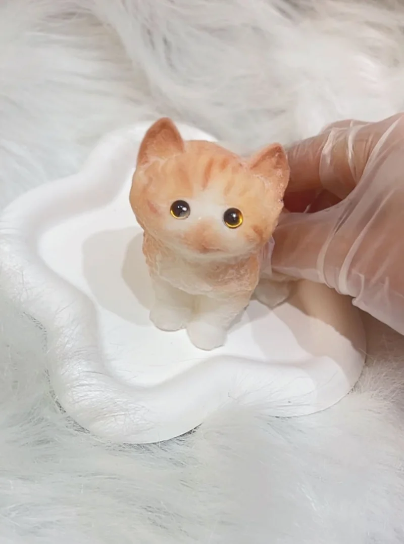 Kitty Squishy Stress Relief Decompression Toy w/ Flocking