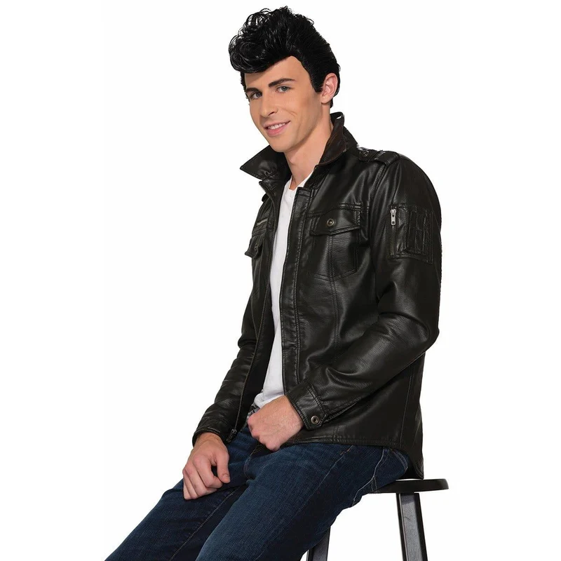 50's black greaser wig for men
