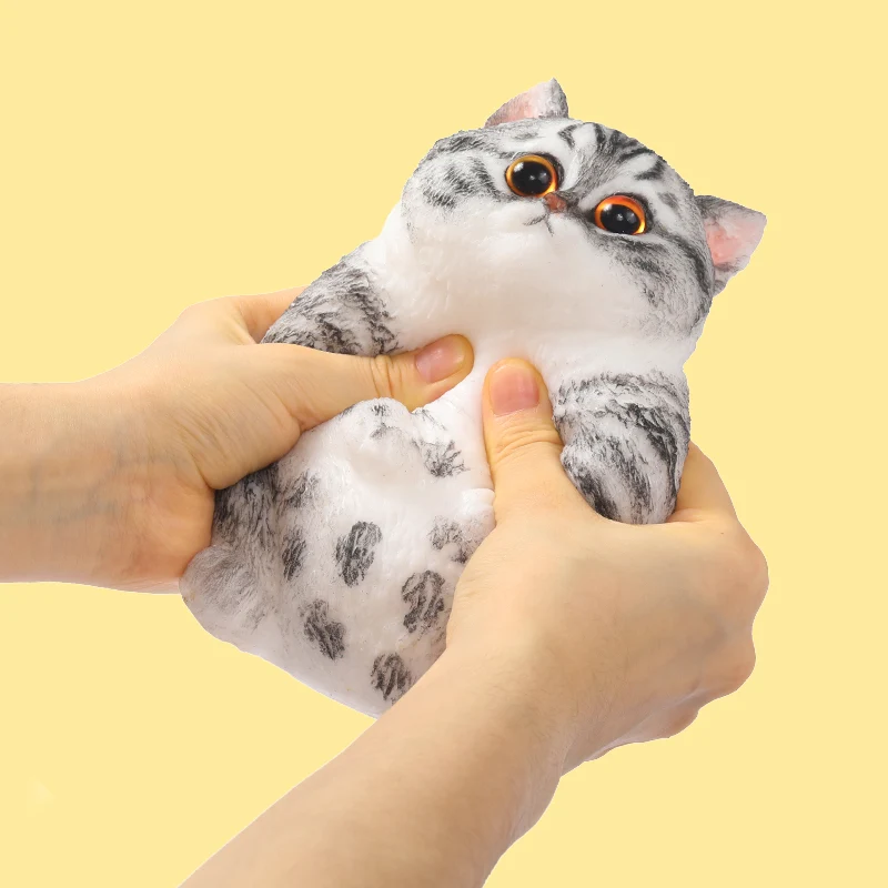 800g Giant Gray Stripes Cat Taba Squishy