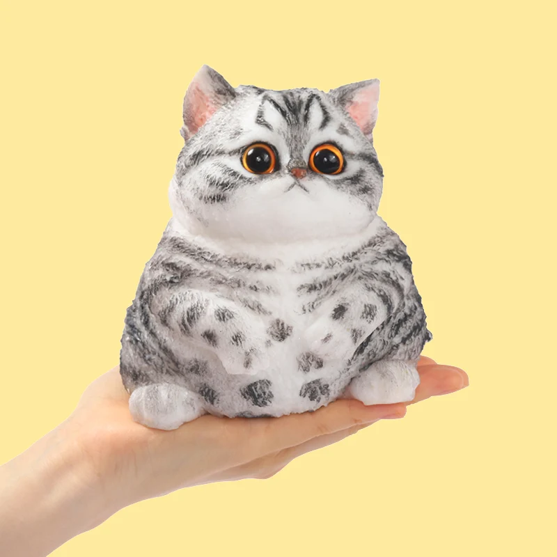 800g Giant Gray Stripes Cat Taba Squishy