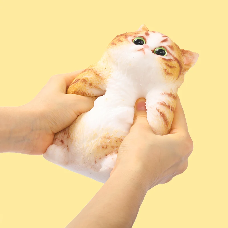 800g Giant Yellow Stripes Cat Taba Squishy