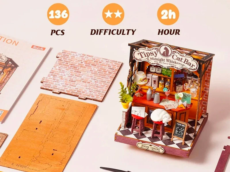 Maquette Bar Tipsy Cat - Robotime