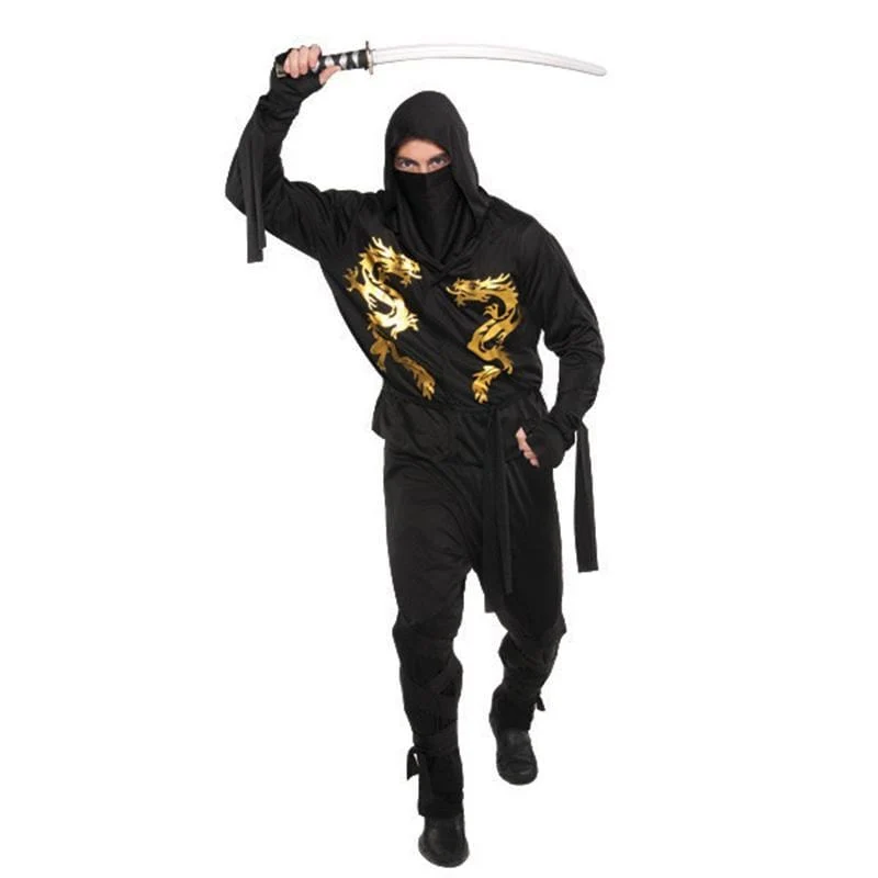 Black Dragon Ninja Costume for Adults