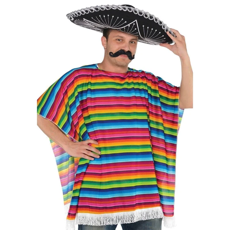 Multicolored serape for adults