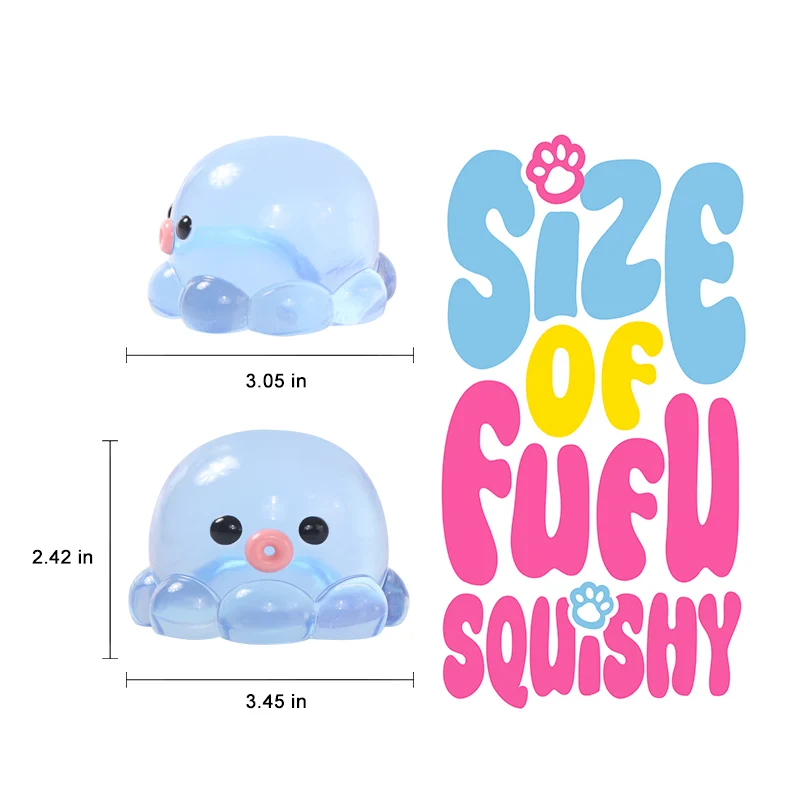 Crystal Blue Octopus Taba Squishy