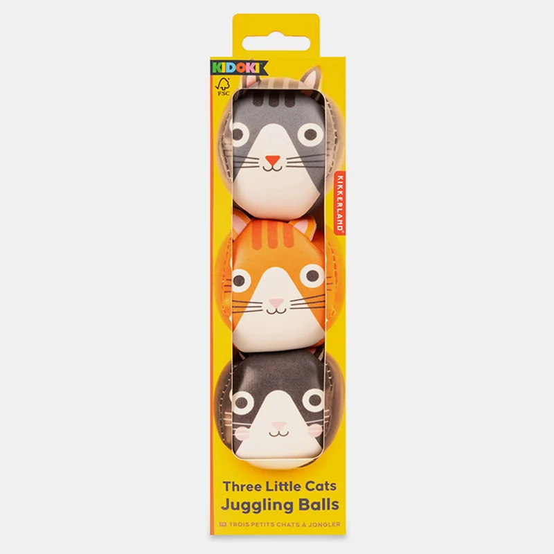 Three Little Cats Juggling Balls