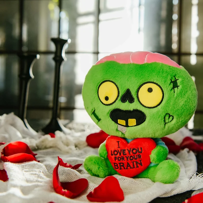 I Love you for your Brain- Plushie Zombie-