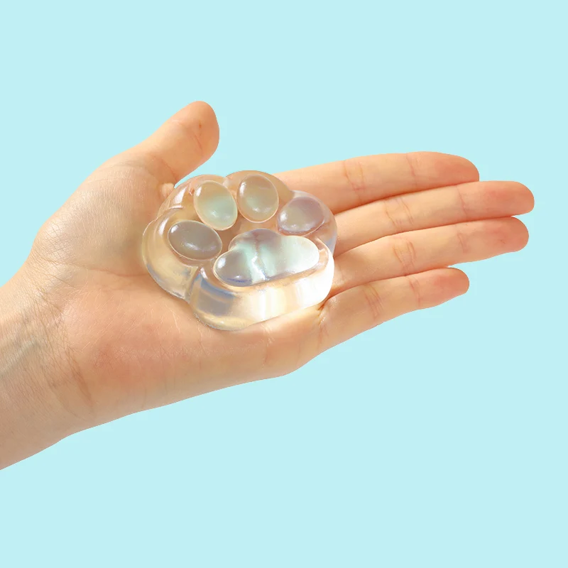 Transparent Blue Cat Paw Taba Squishy