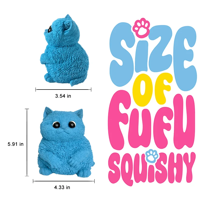 800g Giant Klein Blue Cat Taba Squishy