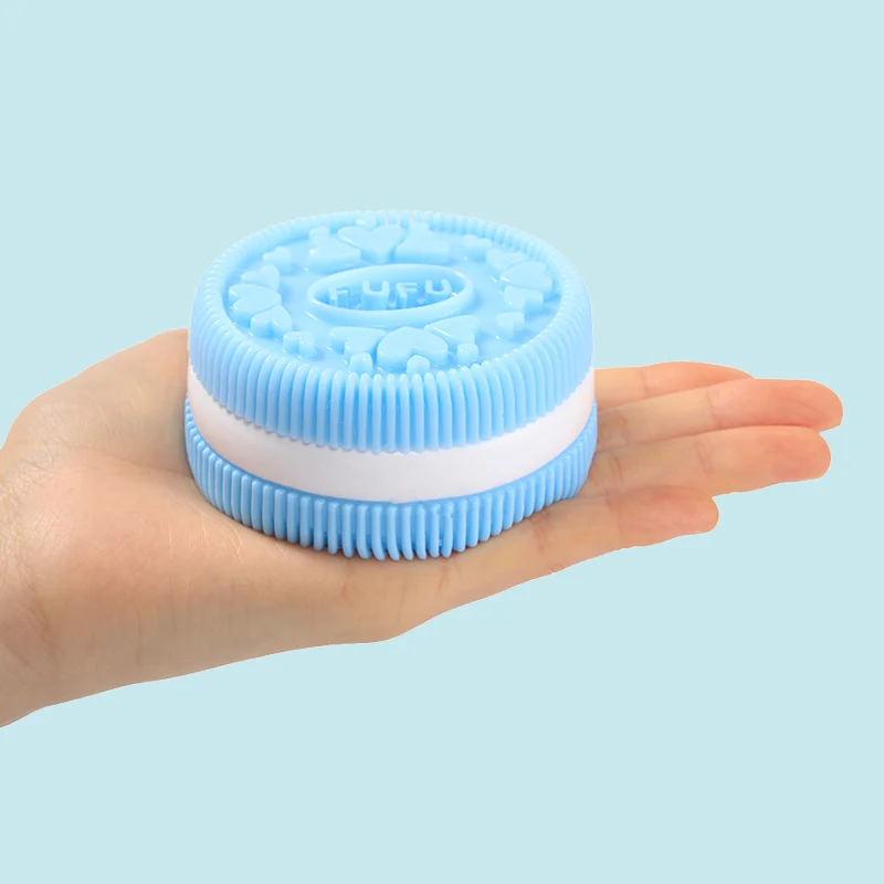 200g Blue Heart FUFU Cookie Taba Squishy