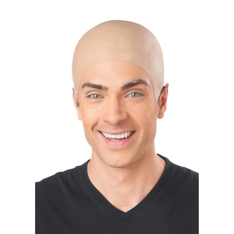 Latex bald head cap for men