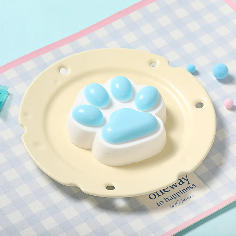 230g White Blue Cat Paw Taba Squishy