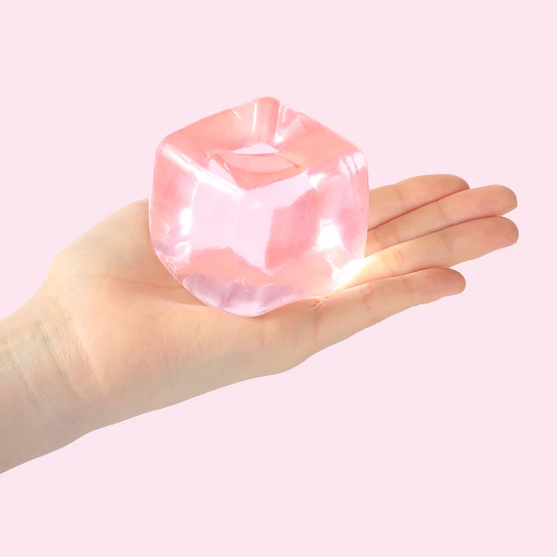 170g Crystal Pink Ice Cube Taba Squishy