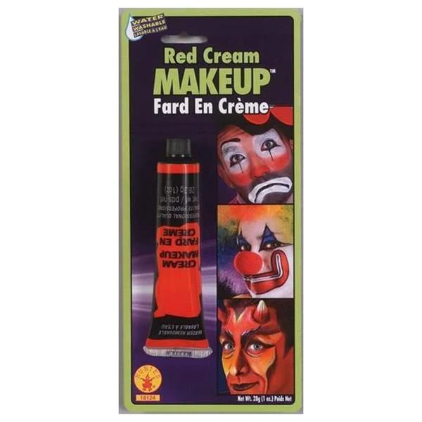 Red cream makeup tube