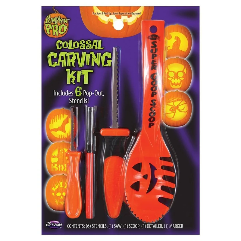 Colossal pumpkin carving kit