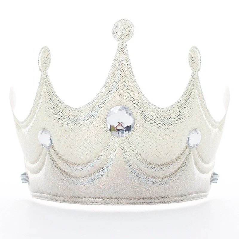 Silver princess soft crown for girls