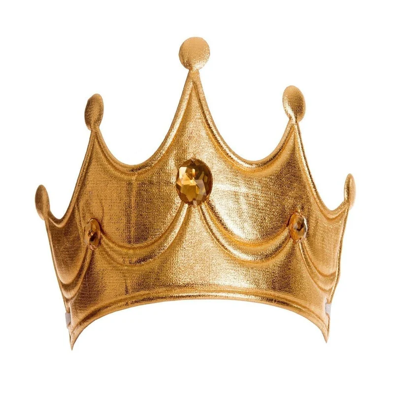 Gold princess soft crown for girls