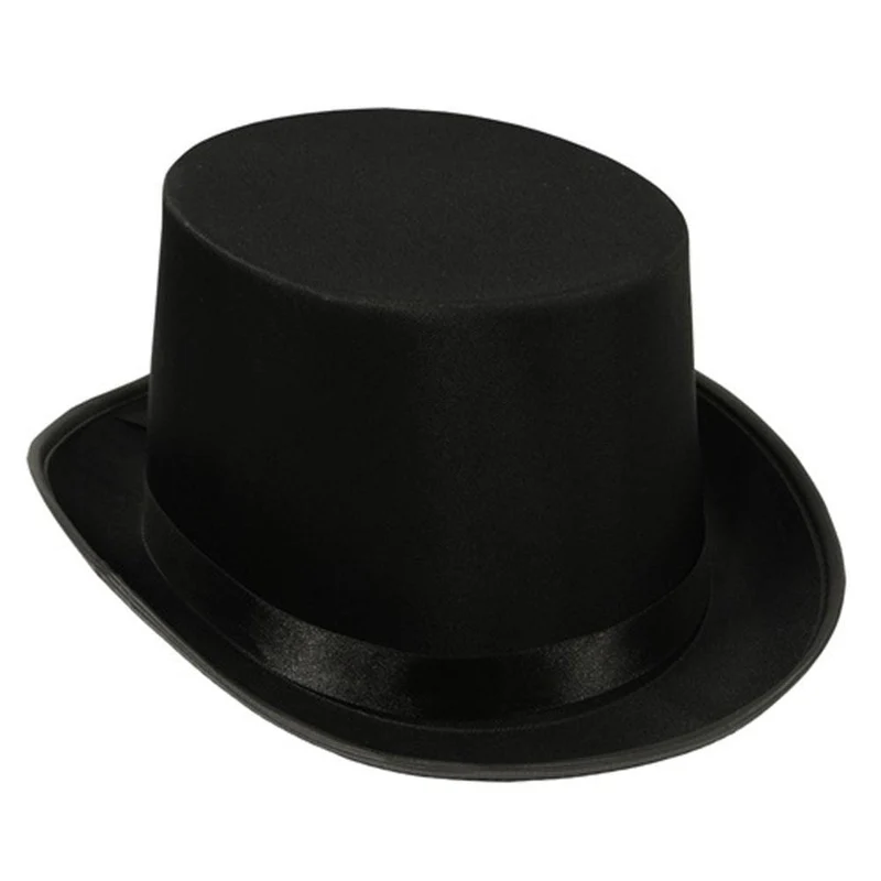 Black felt top hat for adults