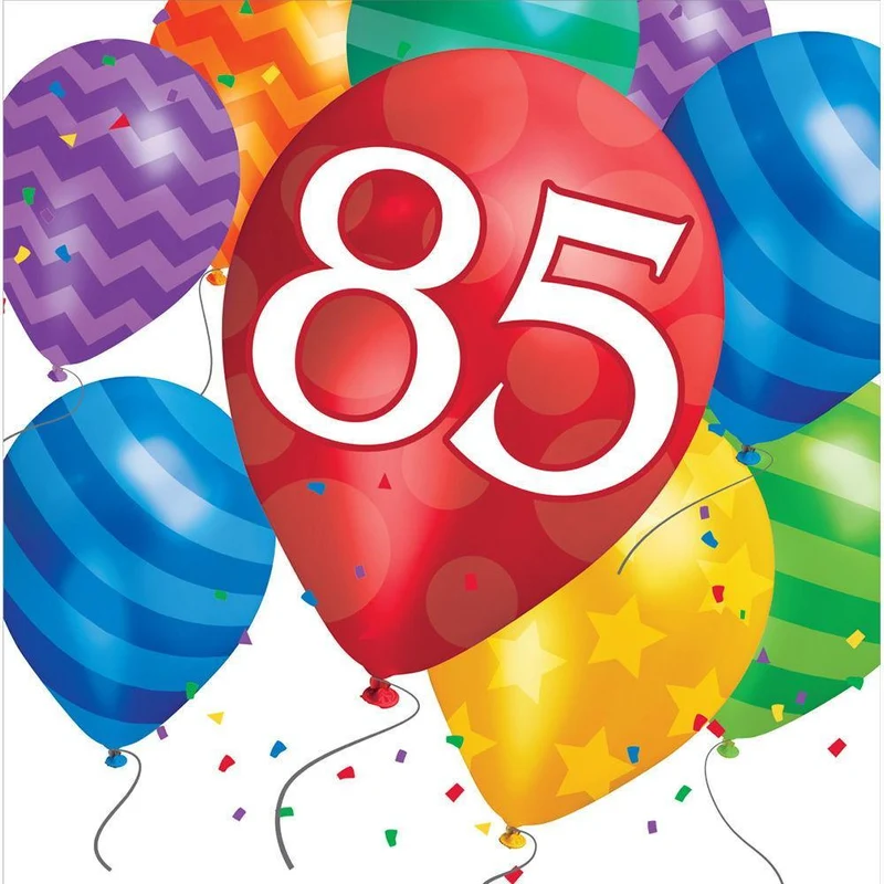 Balloon Blast - Lunch Nap. 85th Bday 16/pkg.