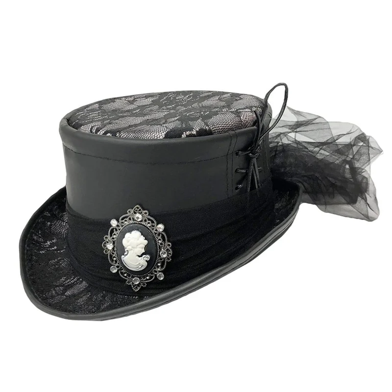 Black lace hat for adults