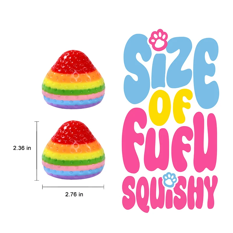 150g Rainbow Strawberry Taba Squishy