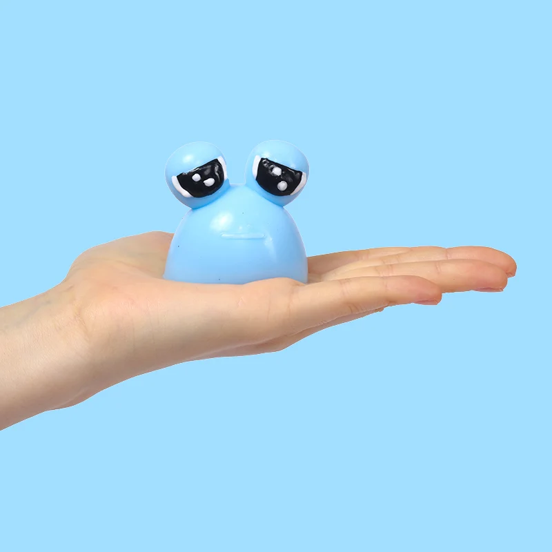 70g Blue Sad Frog Pou Taba Squishy