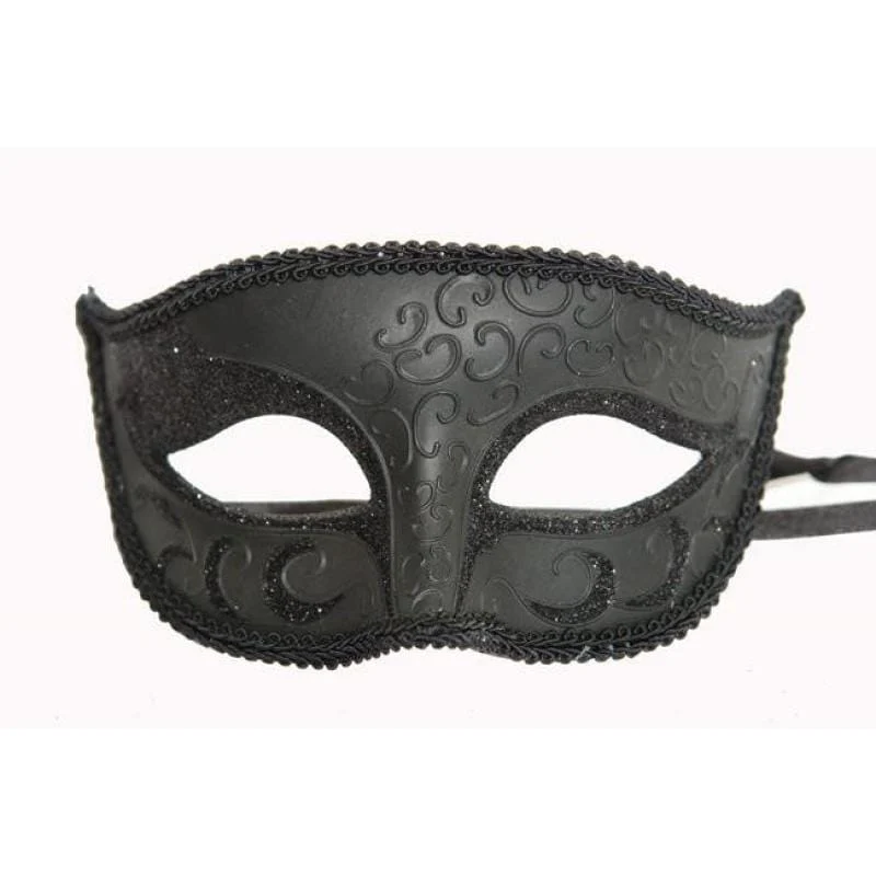 Black venetian mask