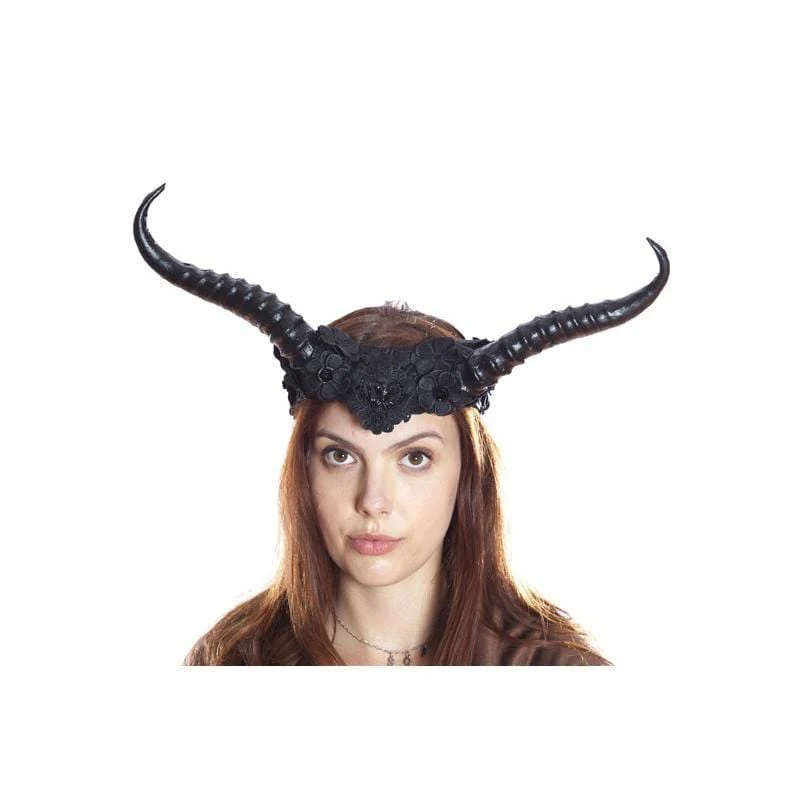 Black horn headband for adults