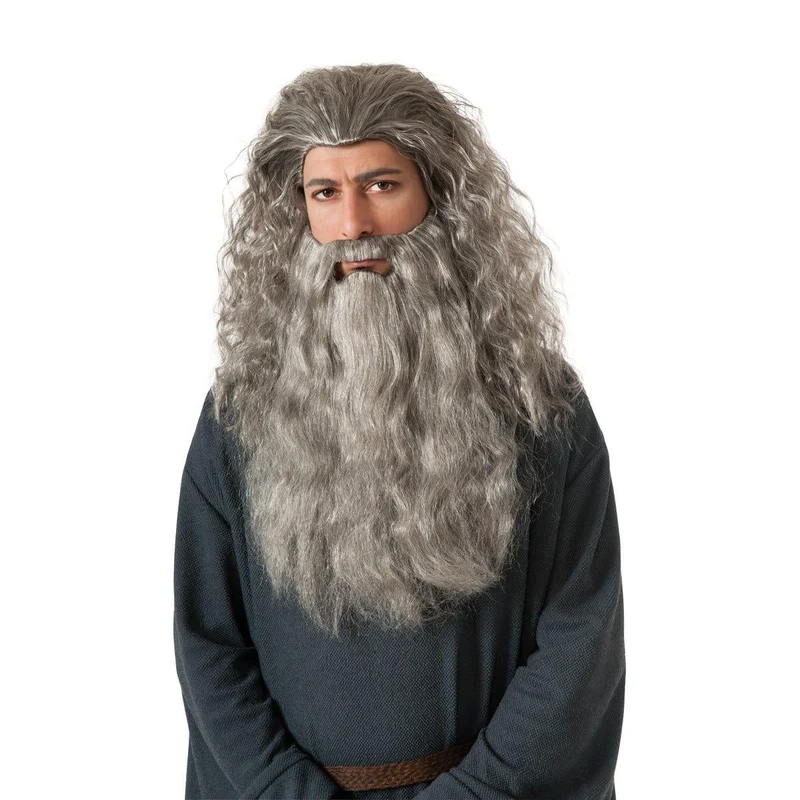 Gandalf wig & beard set for men, Lord of the Rings