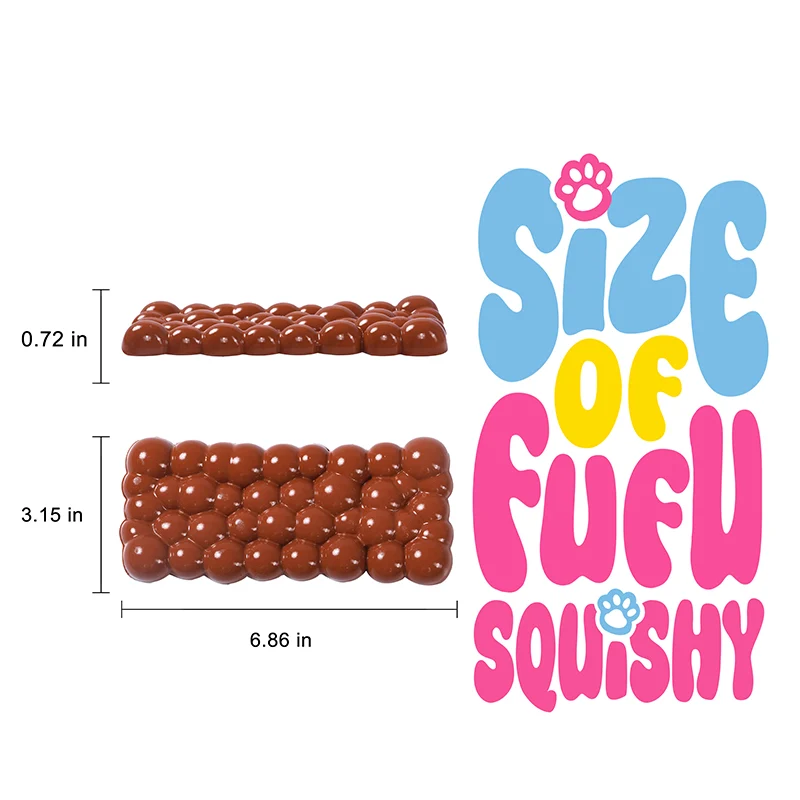 200g Round Bubble Chocolate Taba Squishy