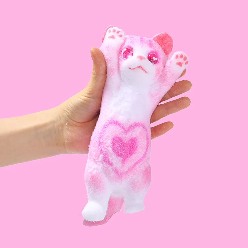 Pink Cheer Kitty Taba Squishy