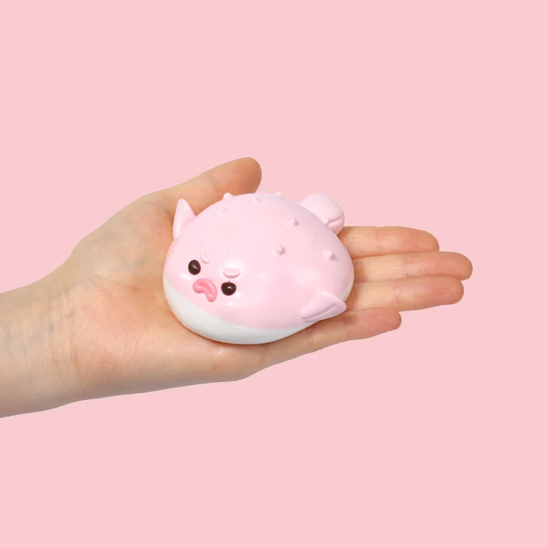 120g Pink Pufferfish Taba Squishy