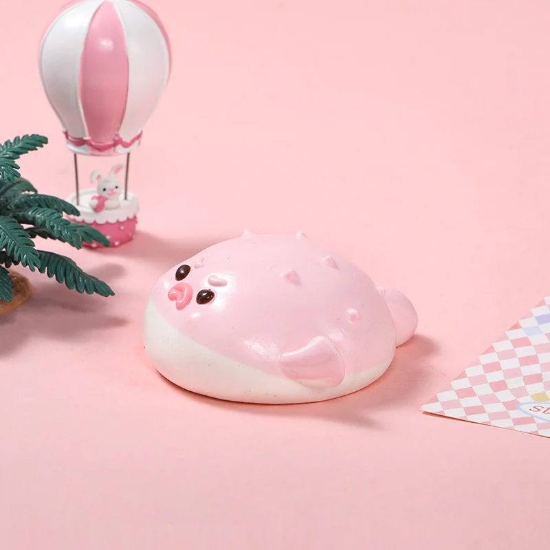 120g Pink Pufferfish Taba Squishy