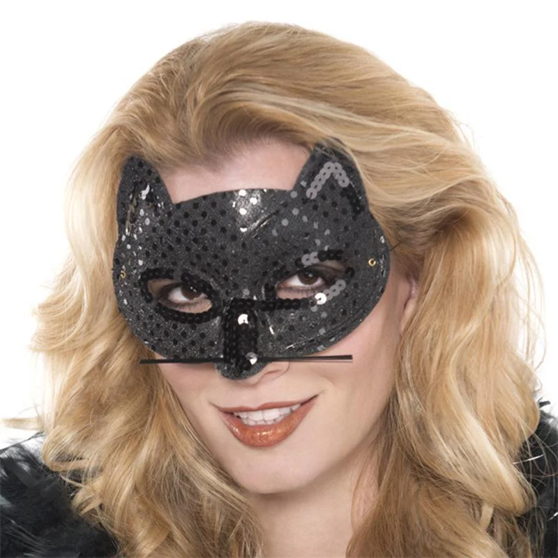 Black fancy cat mask