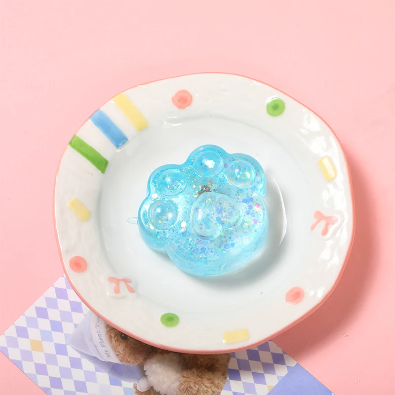 Blue Slow Rising Cat Paw Squishy