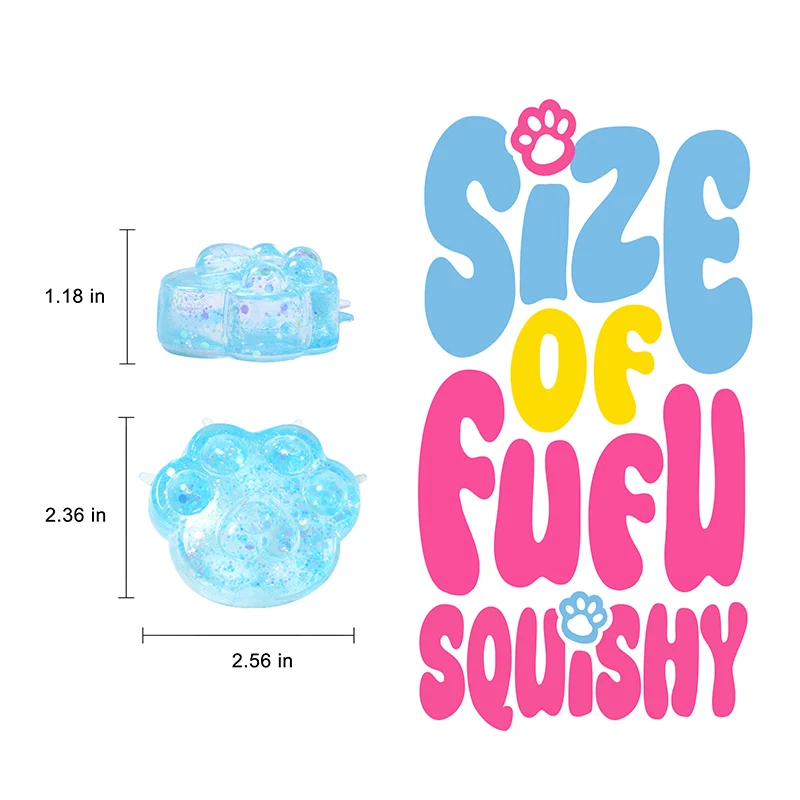 Blue Slow Rising Cat Paw Squishy